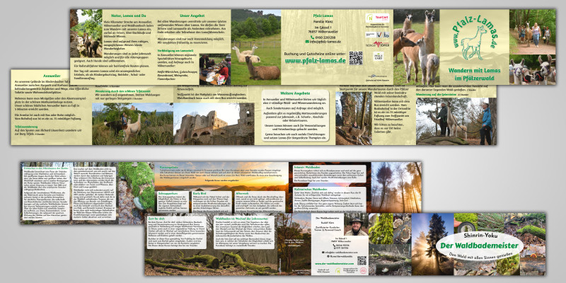 Flyer Pfalz-Lamas / Der Waldbademeister