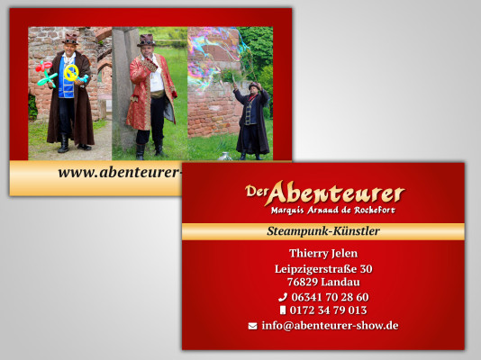 Der Abenteurer Visitenkarte